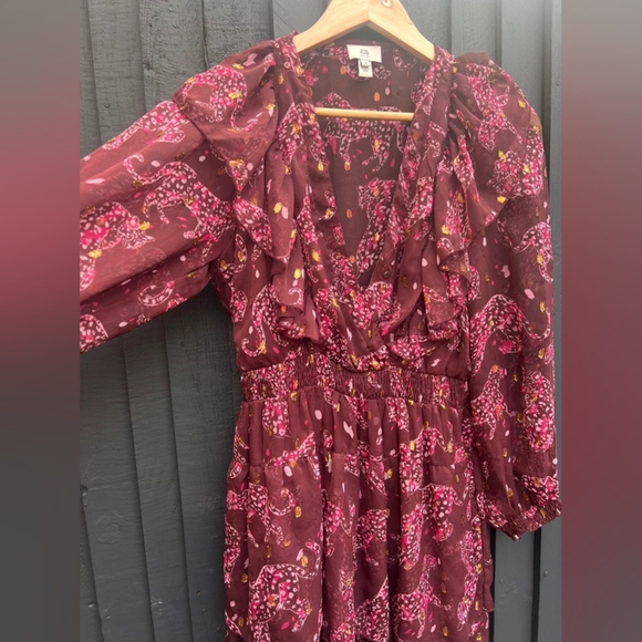 knee length dress red floral - Picture 5 of 6